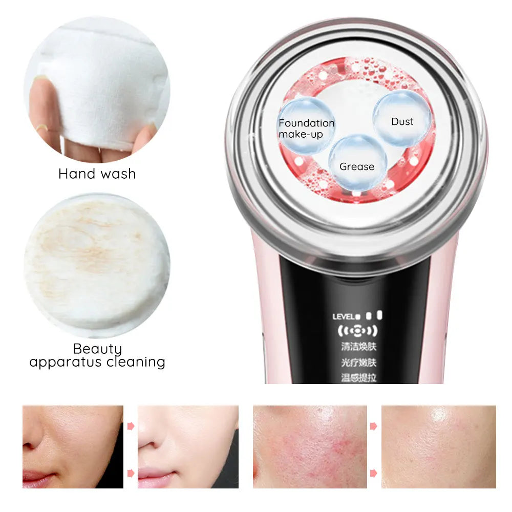 Hot Cool EMS Facial Massager Sonic Vibration Ion