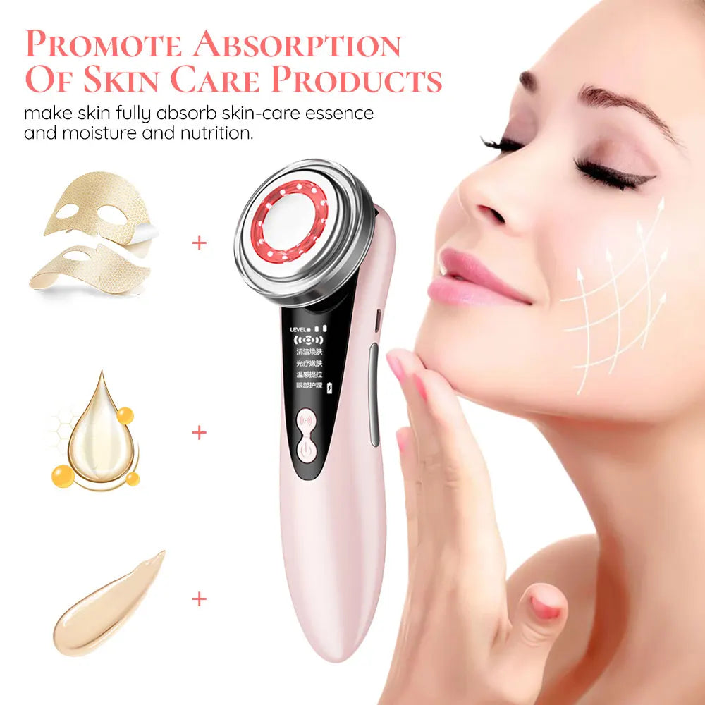 Hot Cool EMS Facial Massager Sonic Vibration Ion