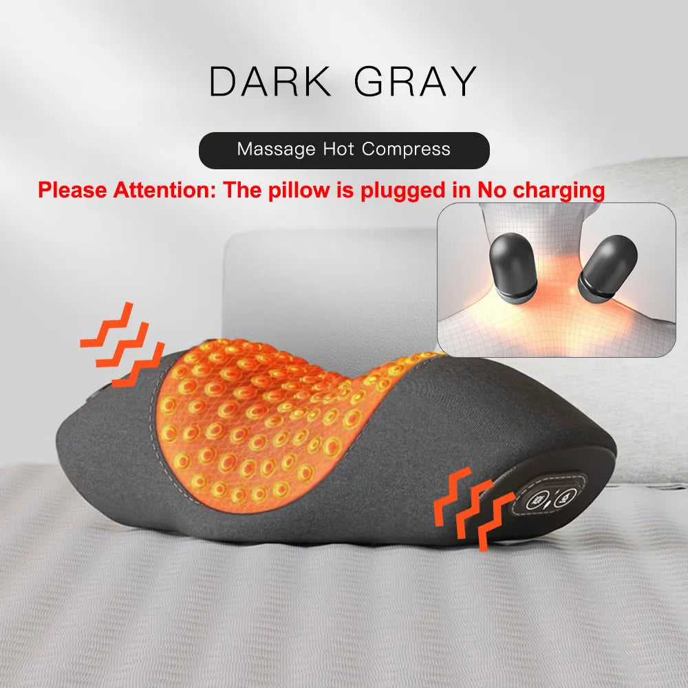 Electric Neck Massage Pillow Heating Vibration Neck