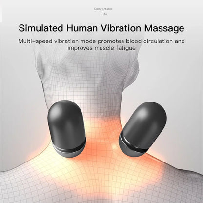 Electric Neck Massage Pillow Heating Vibration Neck