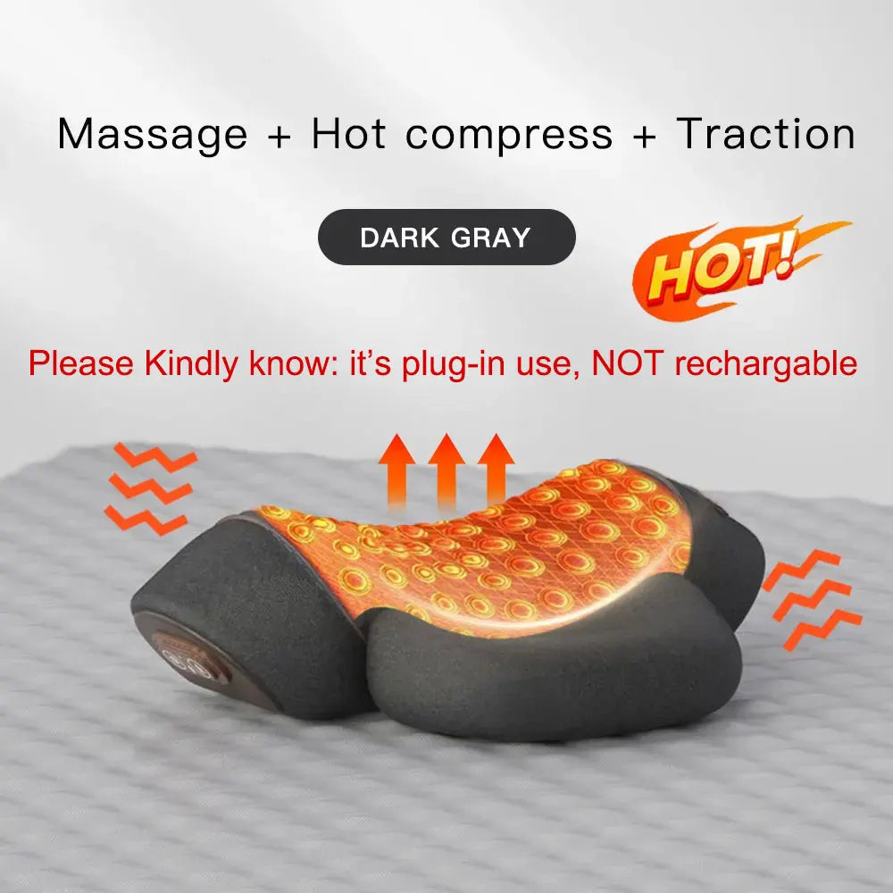 Electric Neck Massage Pillow Heating Vibration Neck