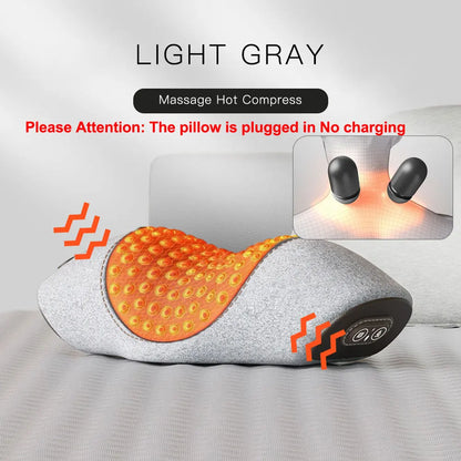 Electric Neck Massage Pillow Heating Vibration Neck