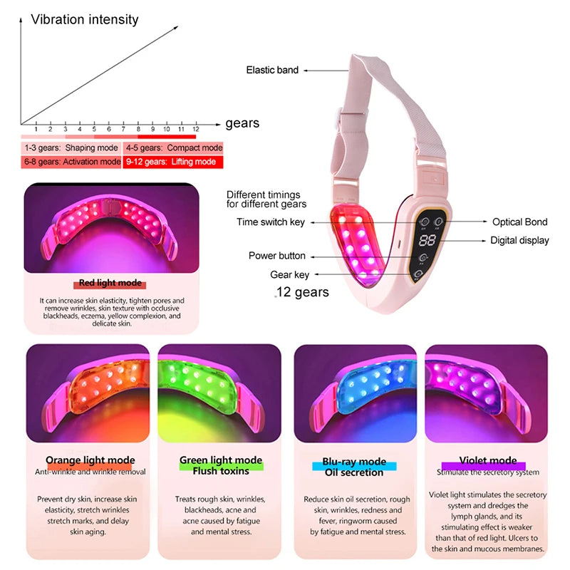 Facial Lifting Device LED Photon Therapy Facial