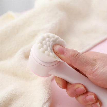 3D double silicone facial cleansing brush manual