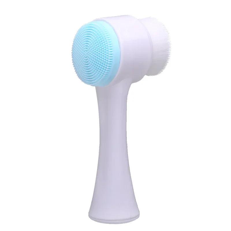 3D double silicone facial cleansing brush manual
