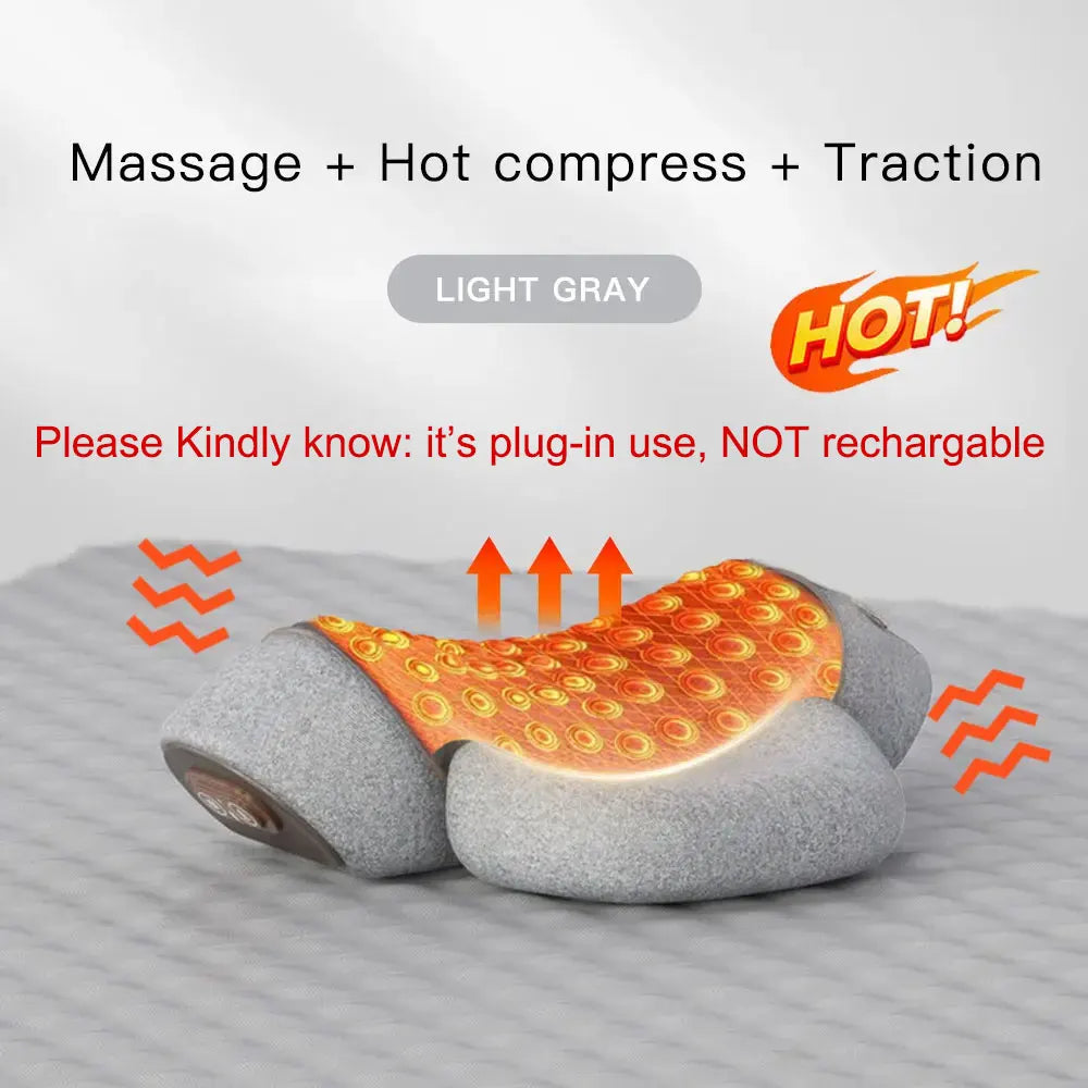 Electric Neck Massage Pillow Heating Vibration Neck