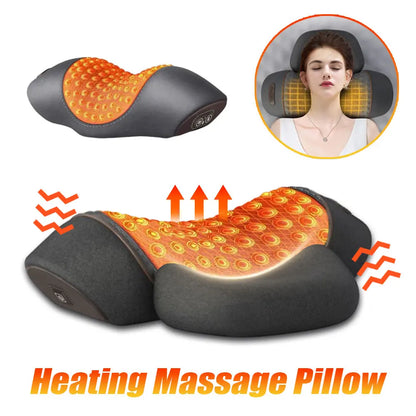 Electric Neck Massage Pillow Heating Vibration Neck