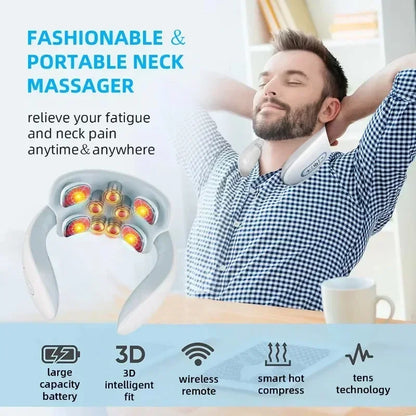 Smart Neck And Back Massager Device Shoulder Neck